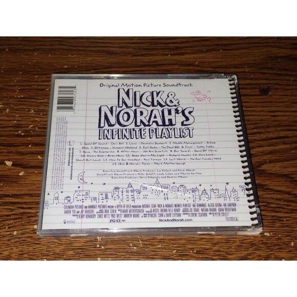 Nick and Norah's Infinite Playlist Movie Soundtrack (cd, Atlantic Records, 2008) - Picture 3 of 3